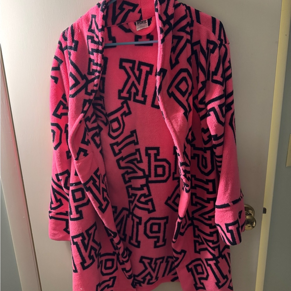 PINK Victoria's Secret Coral and Black Robe